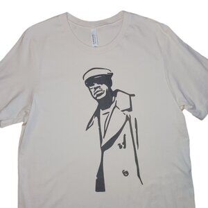 Guru Gang Starr Mens Medium T Shirt Cream Short Sleeve Graphic Hip Hop Tee